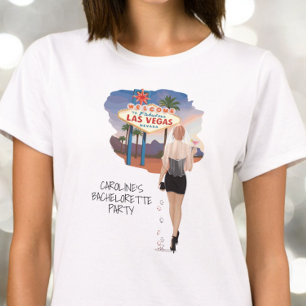 T-shirt Mariée aux Cheveux Rouges de Las Vegas Enterrement