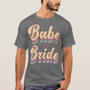 T-shirt Mariée Babe Tendance Rétro Mariée Squad Tribu Mari