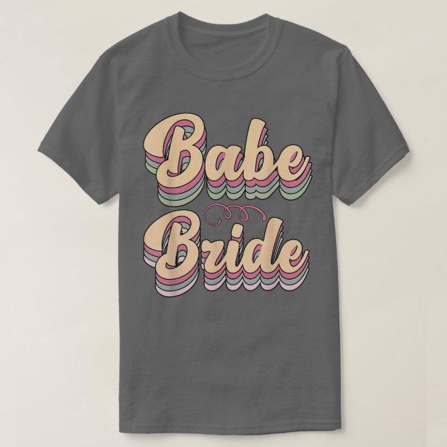 T-shirt Mariée Bébé Tendance Rétro Mariée Squad Tribu Mari (Design devant)