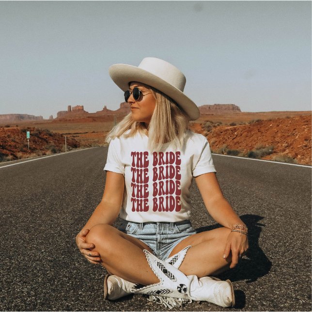 T-shirt Mariée Bourgogne Customisée à la fête de mariée co (Créateur téléchargé)