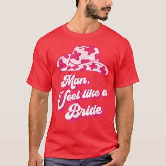T-shirt Mariée chapeau Cowboy rétro western c