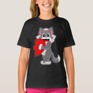 T-shirt Mariée Chat Cœur Mariage