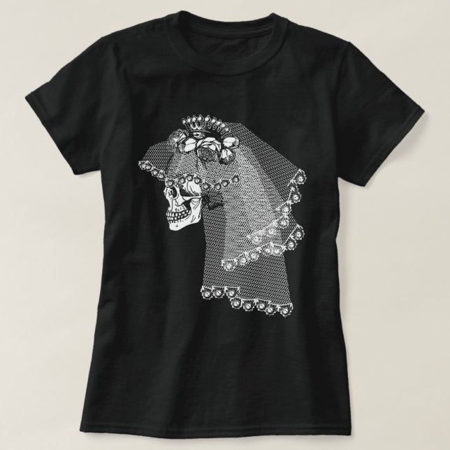 T-shirt mariée crâne (Design devant)