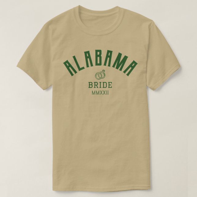 T-shirt Mariée d'Alabama MMXXII  Enterrement de vie de jeu (Design devant)