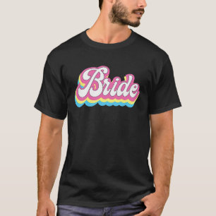 T-shirt Mariée de fête de Bachelorette Rétro Mariage