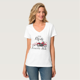 T-shirt Mariée De Moto Aime Faire Le Tour