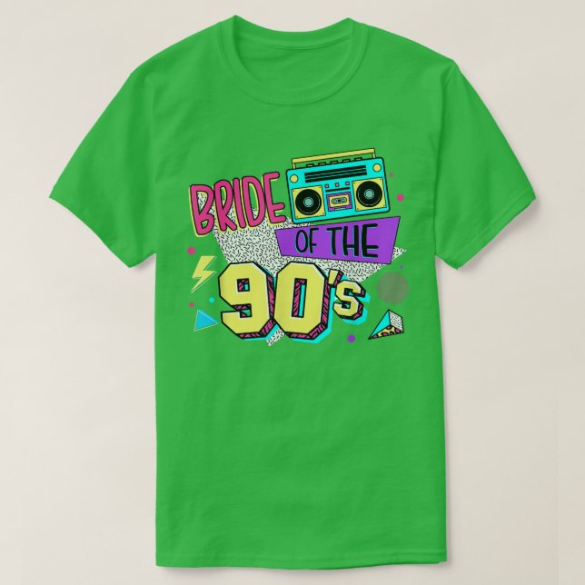 T-shirt Mariée des années 90 Enterrement de vie de jeune f (Design devant)