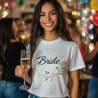 T-shirt Mariée - Design floral élégant