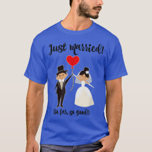 T-shirt Mariée et fille Mariée lune de miel mignonne
