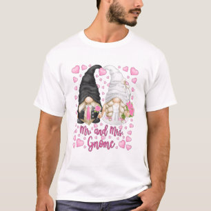 T-shirt Mariée Et Groom Gnome Pour La Fête De Mariage De