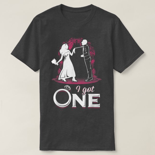 T-shirt Mariée et marié drôles  (Design devant)