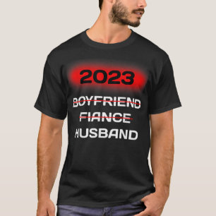 T-shirt Mariée et mariée Couples Petit ami Fiance Mari Mer