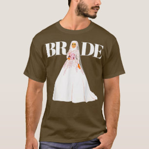 T-shirt Mariée Femme Saint-Valentin Mariage Musulman Femme