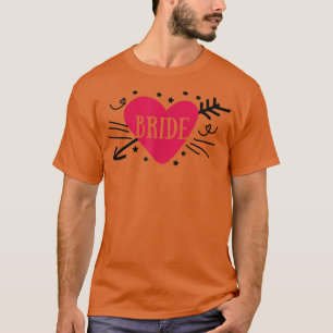 T-shirt Mariée Flèche Mignonne Cœur Mariage et Enterrement