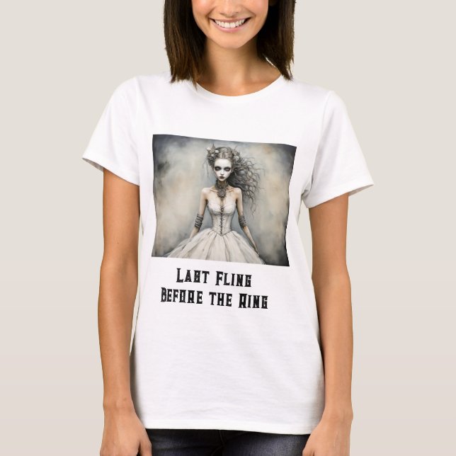 T-shirt Mariée gothique (Devant)