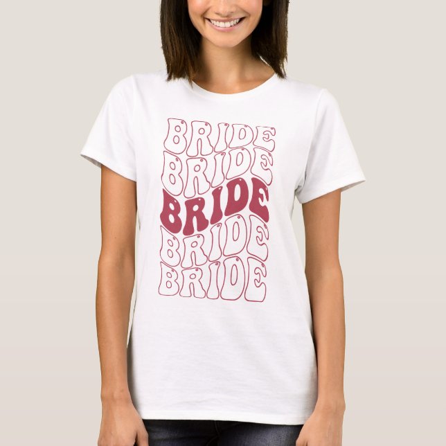 T-shirt Mariée Rétro Demoiselle d'Honneur (Devant)