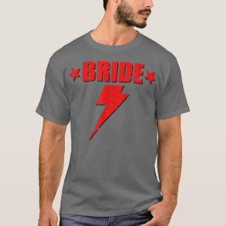 T-shirt Mariée Rétro Éclair Mignonne Demoiselle d'Honneur 