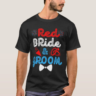 T-shirt Mariée rouge et marié, mariage drôle, fête de mari