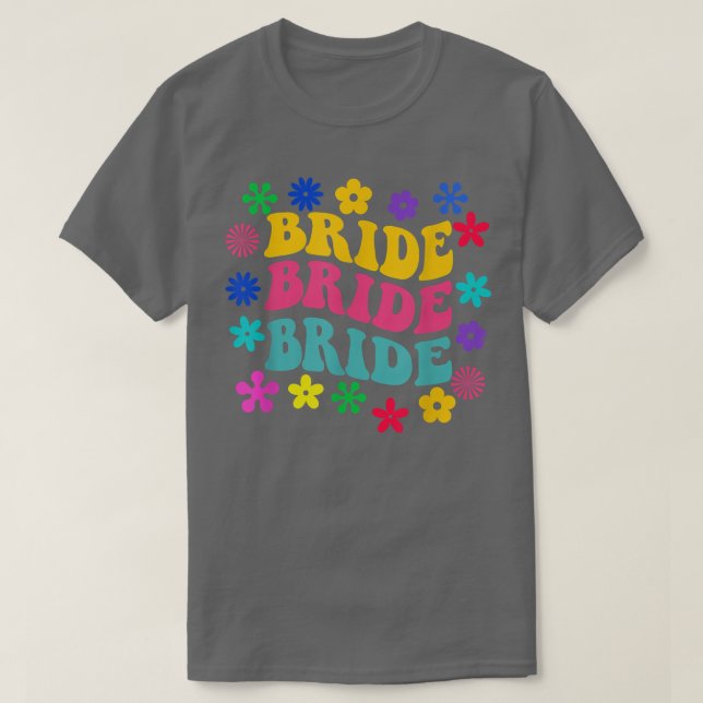 T-shirt Mariée super Retro Mariée Mariage branchée Filles  (Design devant)