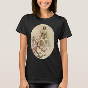 T-shirt Mariée victorienne vintage, portrait de mariage an
