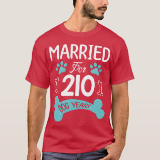 T-shirt Mariés depuis 210 ans de chien 30e anniversaire de
