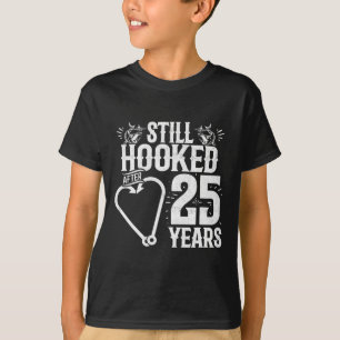 T-shirt Mariés depuis 25 ans - Couple de pêcheurs - 25e an
