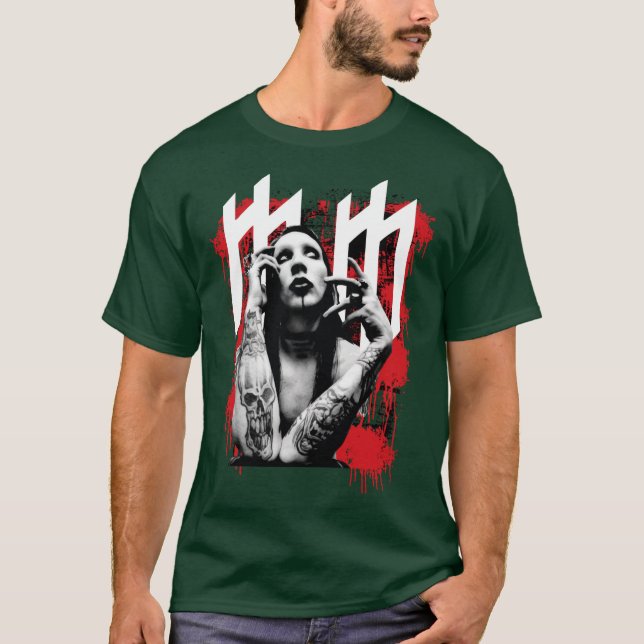 T-shirt Marilyn Manson retro (Devant)