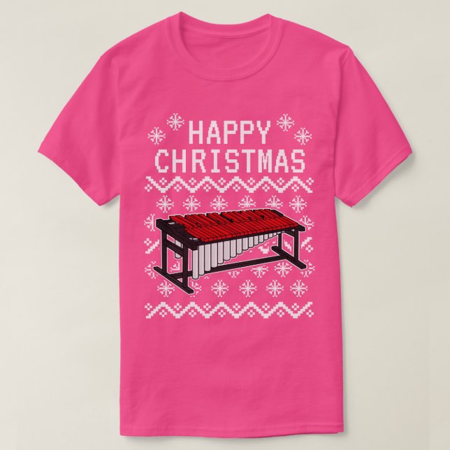 T-shirt Marimba Vilain Noël Marimbiste Musicien Noël 202 (Design devant)