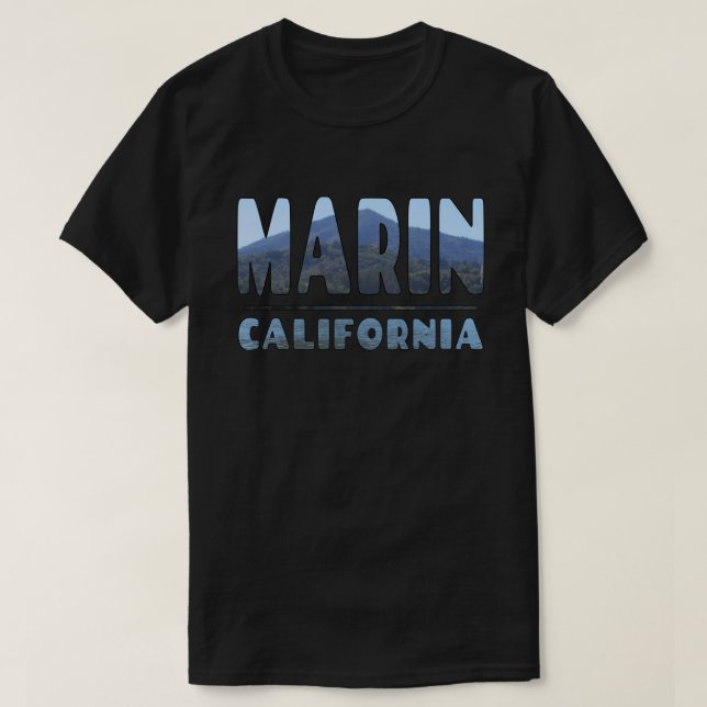 T-shirt Marin California Mt Tamalapis en lettres (Design devant)