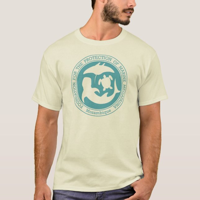 T-shirt marin de Megafauna (Devant)