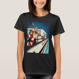 T-shirt Marin Rétro au Coucher du Soleil : Bande Dessinée