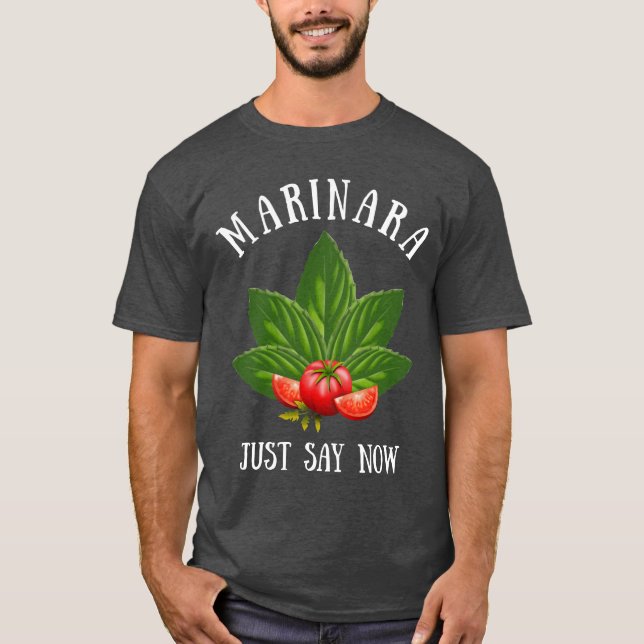 T-shirt Marinara Dit Maintenant Italie Basil Tomates Feuil (Devant)