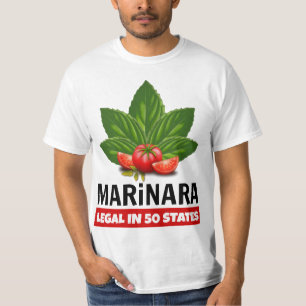 T-shirt Marinara juridique en 50 états Basil et tomates