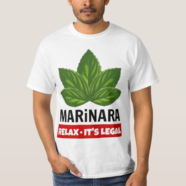 T-shirt Marinara le détendent est humour juridique de (Devant)