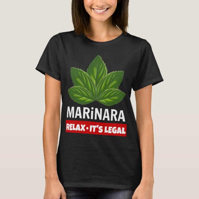 T-shirt Marinara Relax C'est légal Basil Feuille Humour al (Devant)