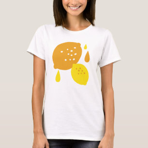 T-shirt Marine Blue Lemon Art - Refresh Citrus Design
