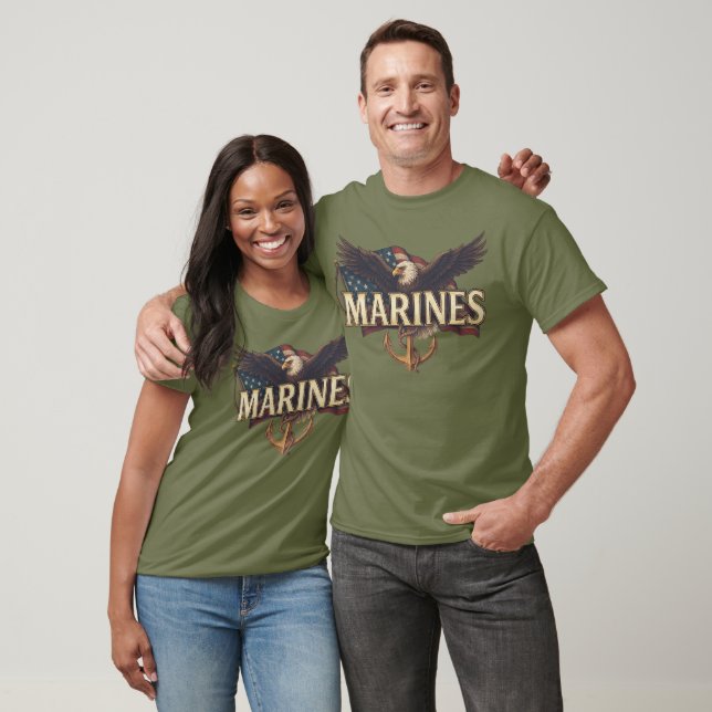 T-shirt Marine Corps Veteran Logo (Unisexe)