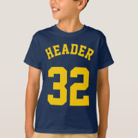 Marine et conception d'or du Jersey de sports des