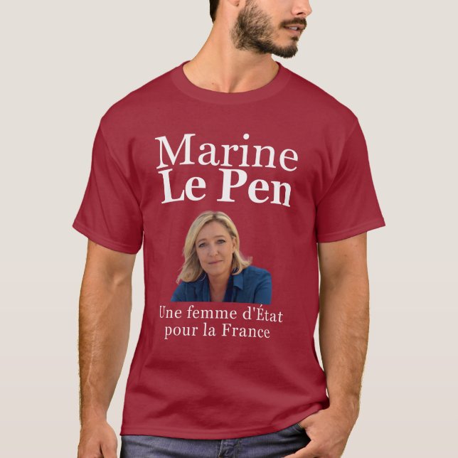 T-shirt Marine Le Pen à la présidence (Devant)