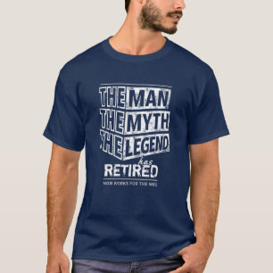 T-shirt Marine L'Homme Le Mythe La Légende A Retraité T-Sh
