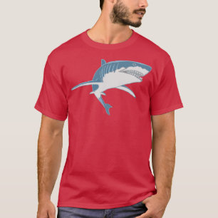 T-shirt Marine Life Drawing Gift Ocean Sea Great White Sha