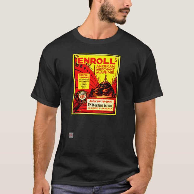 T-shirt Marine marchande américaine aujourd'hui  (Devant)