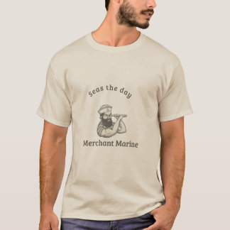 T-shirt Marine Marchande "La Mer La Journée"