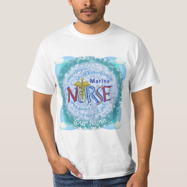 T-shirt Marine Nurse Motto (Devant)