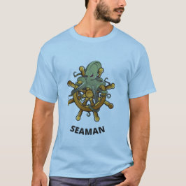 T-shirt Marines Roue Et Octopus
