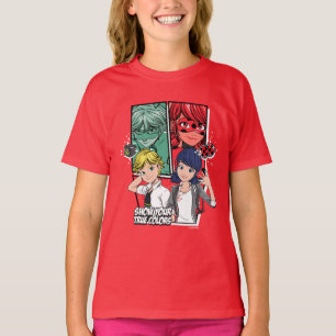 T-shirt Marinette comique miqueuse & Adrien Véritables Cou