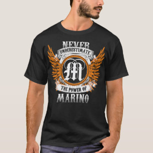 T-shirt Marino Name Shirt Ne Sous-Estime Jamais Le Pouvoir