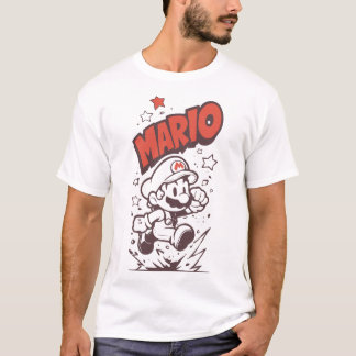 T-shirt Mario Retro Pixel Plumber Gamers