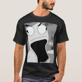 T-shirt marionnette désaxée art gris