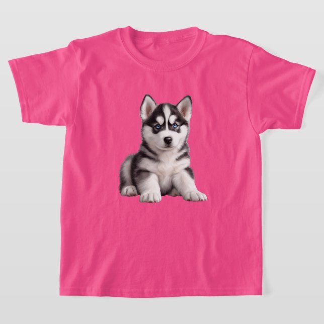 T-shirt marionnette Husky pour enfant (Poser)